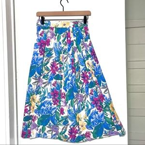 Vintage Floral pleated skirt